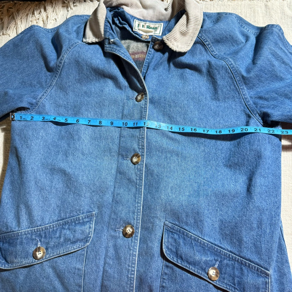 Vintage L.L. Bean Denim Barn Coat with Blanket Lining - Picture 12 of 14